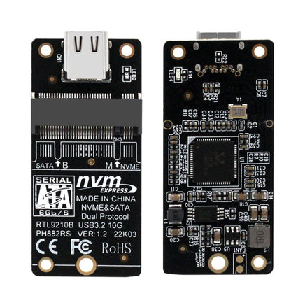 M.2 NVME Hard Disk Box Transfer Card RTL9210B ชิป Type-C / USB-C USB3.1 Gen2 10Gbps