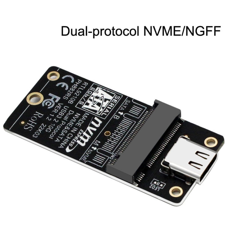 M.2 NVME Hard Disk Box Transfer Card RTL9210B ชิป Type-C / USB-C USB3.1 Gen2 10Gbps