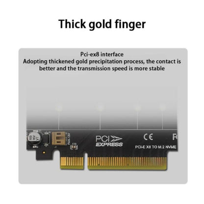 การ์ดโอนดิสก์คู่ PCI-E X8 NVME M.2 MKEY SSD RAID Array Expansion Adapter, PH45