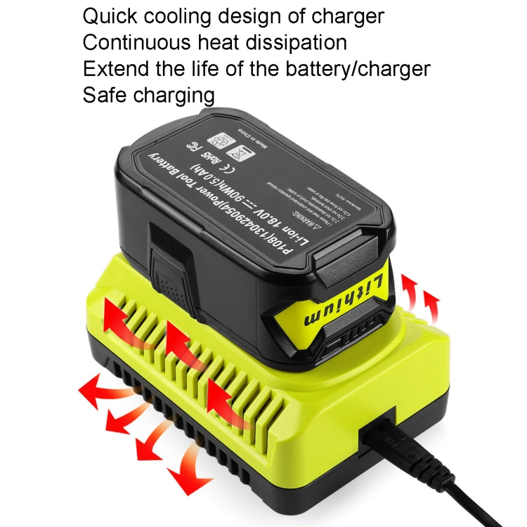 สำหรับ RYOBI P117 / P108 12-18V เครื่องชาร์จแบตเตอรี่อเนกประสงค์