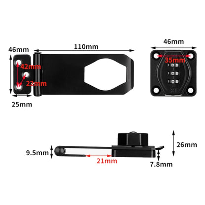 การติดตั้งด้วยสกรู ประตูตู้ กุญแจรหัส ล็อคลิ้นชักกันขโมย, Three Hole 4 inch Black, Three Hole 4 inch Silver, Two Hole 3 inch Black, Two Hole 3 inch Silver