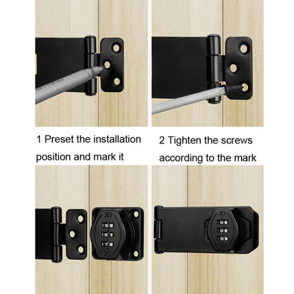 การติดตั้งด้วยสกรู ประตูตู้ กุญแจรหัส ล็อคลิ้นชักกันขโมย, Three Hole 4 inch Black, Three Hole 4 inch Silver, Two Hole 3 inch Black, Two Hole 3 inch Silver