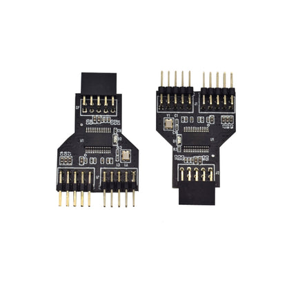 9 Pin USB Header หญิง 1 ถึง 2 ชายบอร์ด 9-Pin USB 2.0 HUB Connector Adapter, 9pin To Dual 9pin Direct Plug