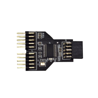 9 Pin USB Header หญิง 1 ถึง 2 ชายบอร์ด 9-Pin USB 2.0 HUB Connector Adapter, 9pin To Dual 9pin Direct Plug