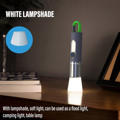 XHP50 โคมไฟลูกปัด Super Bright LED ไฟฉายซูมกล้องส่องทางไกลไฟฉายกันน้ำพร้อมโป๊ะโคม
