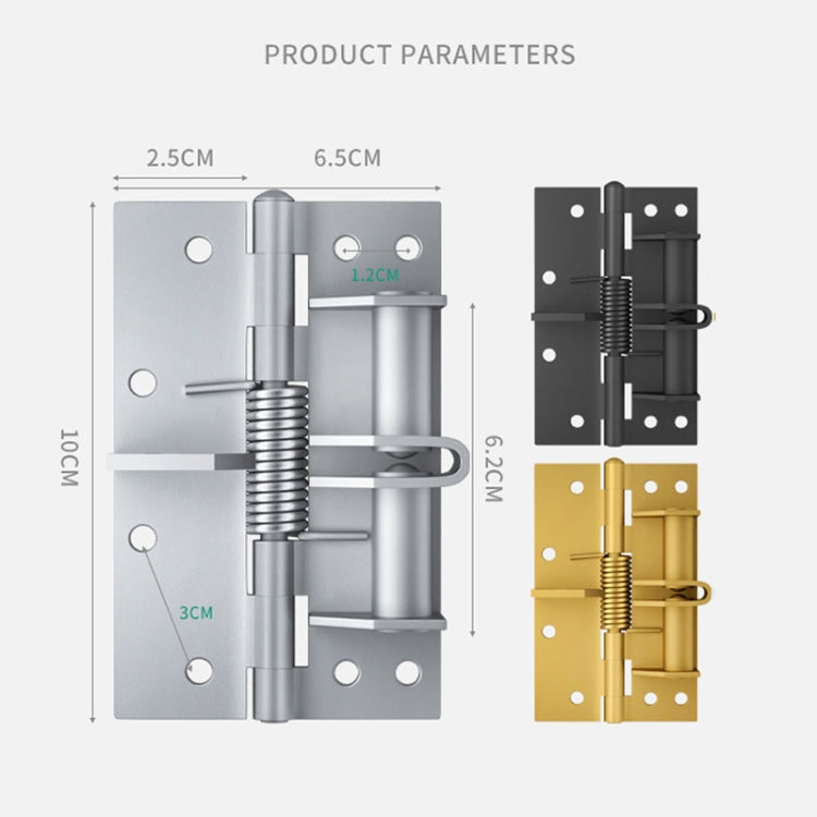 4 Inch Multifunctional Door Closer บานพับปิดประตูอัตโนมัติ, Color Steel Silver, Black, Color Steel Gold