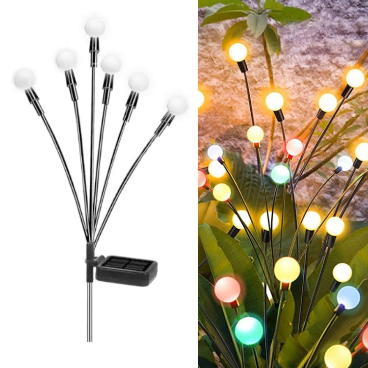 ไฟหิ่งห้อยพลังงานแสงอาทิตย์คริสต์มาสสวนกลางแจ้งไฟสนามหญ้ากันน้ำ, 6 Head Warm Light, 6 Head Color Light, 8 Head Warm Light, 8 Head Color Light, 10 Head Warm Light, 10 Head Color Light