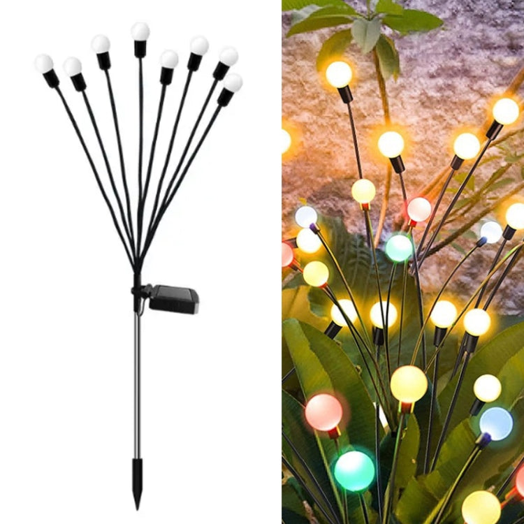 ไฟหิ่งห้อยพลังงานแสงอาทิตย์คริสต์มาสสวนกลางแจ้งไฟสนามหญ้ากันน้ำ, 6 Head Warm Light, 6 Head Color Light, 8 Head Warm Light, 8 Head Color Light, 10 Head Warm Light, 10 Head Color Light