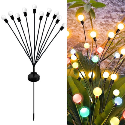 ไฟหิ่งห้อยพลังงานแสงอาทิตย์คริสต์มาสสวนกลางแจ้งไฟสนามหญ้ากันน้ำ, 6 Head Warm Light, 6 Head Color Light, 8 Head Warm Light, 8 Head Color Light, 10 Head Warm Light, 10 Head Color Light