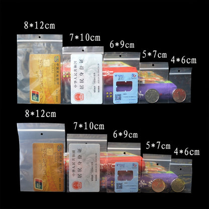 500 ชิ้นถุง Ziplock พรุนหนาถุงบรรจุภัณฑ์ใสถุงพลาสติกปิดผนึก, 4 x 6cm, 5 x 7cm, 6 x 9cm, 7 x 10cm, 8 x 12cm, 10 x 15cm