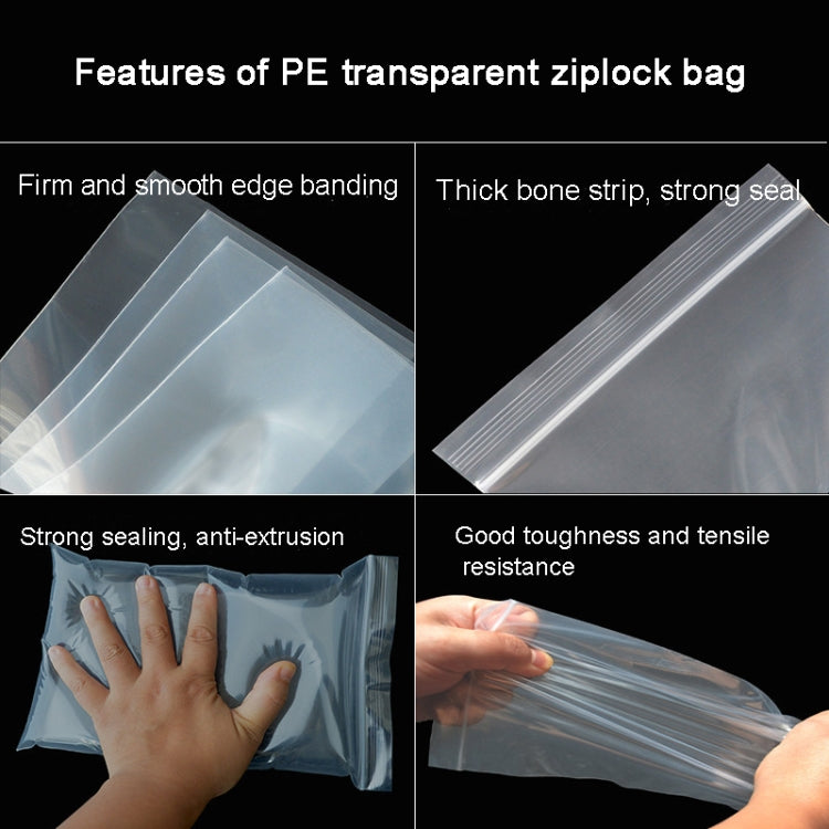 500 ชิ้นถุง Ziplock พรุนหนาถุงบรรจุภัณฑ์ใสถุงพลาสติกปิดผนึก, 4 x 6cm, 5 x 7cm, 6 x 9cm, 7 x 10cm, 8 x 12cm, 10 x 15cm