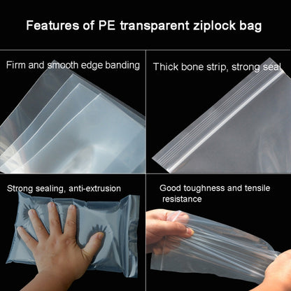 500 ชิ้นถุง Ziplock พรุนหนาถุงบรรจุภัณฑ์ใสถุงพลาสติกปิดผนึก, 4 x 6cm, 5 x 7cm, 6 x 9cm, 7 x 10cm, 8 x 12cm, 10 x 15cm