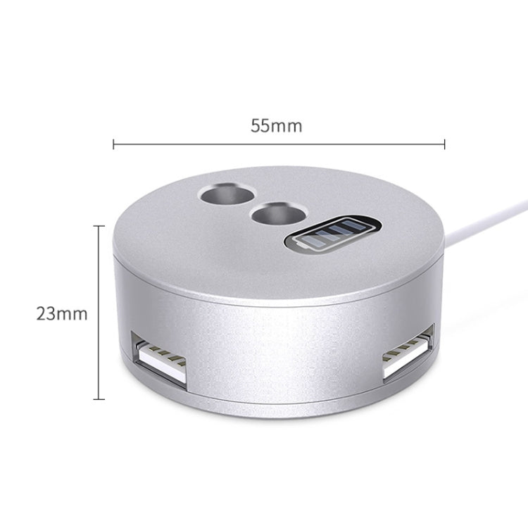 สำหรับ Apple Pencil 1 3 พอร์ต USB สำหรับชาร์จฐานอะลูมิเนียม, A48-2 Silver