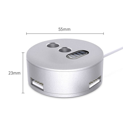 สำหรับ Apple Pencil 1 3 พอร์ต USB สำหรับชาร์จฐานอะลูมิเนียม, A48-2 Silver