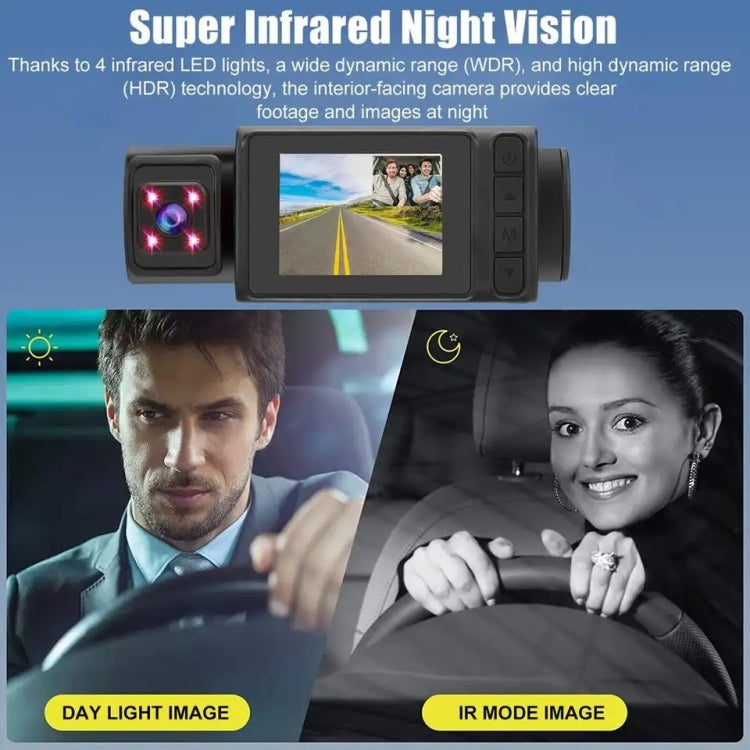 หน้าจอ 2 นิ้ว 3-Record 1080P เครื่องบันทึกการขับขี่, G12