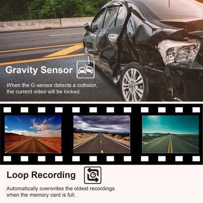 หน้าจอ 2 นิ้ว 3-Record 1080P เครื่องบันทึกการขับขี่, G12