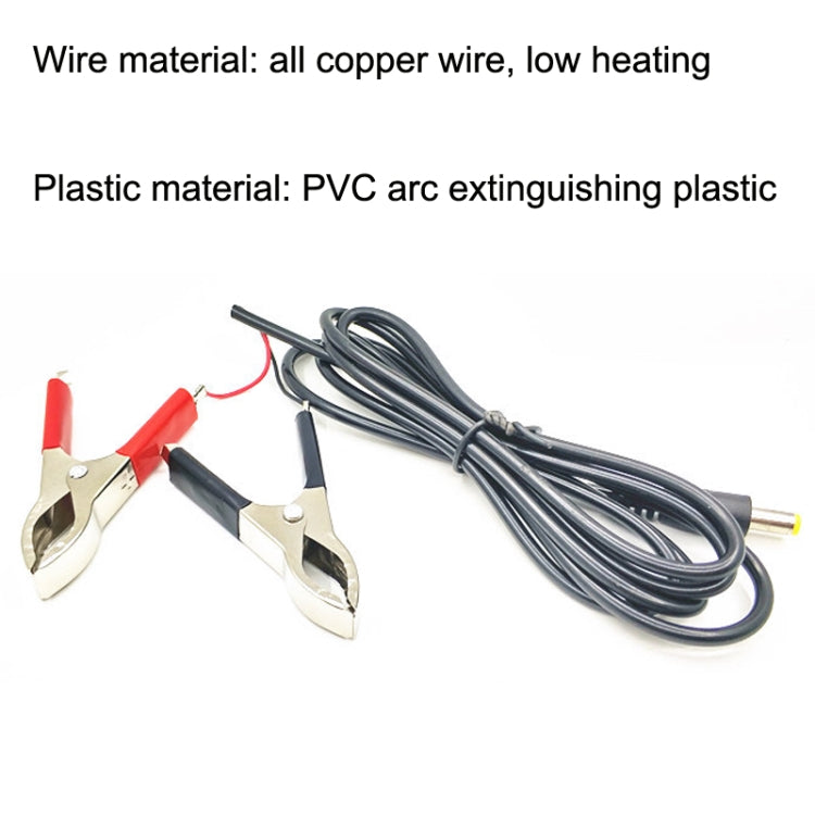 1.5 ม. 12V/24V แบตเตอรี่ทั่วไปสีแดงคลิปลวดจระเข้สีดำสายไฟ LED คลิปสายไฟ, 1.5m