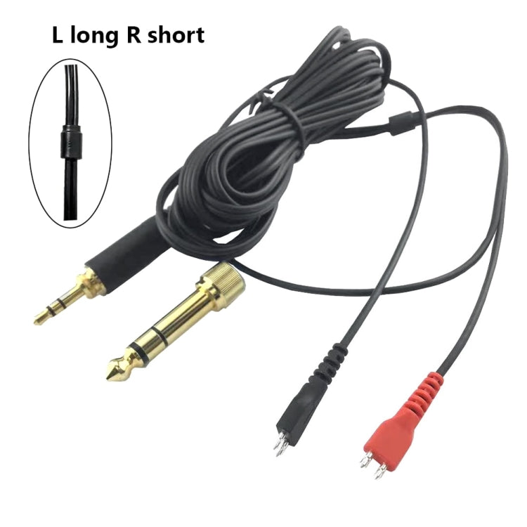 สำหรับ Sennheiser HD25 / HD560 / HD540 / HD480 / HD430 / HD250 ชุดหูฟังสายสัญญาณเสียง, ZS0093 Left Long Right Short, ZS0093 Two Sides Equivalent