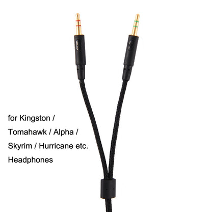 สำหรับ Kingston Skyline Alpha Cloud II 3.5 มม. 2 ใน 1 สายสัญญาณเสียง, ZS0174 Black