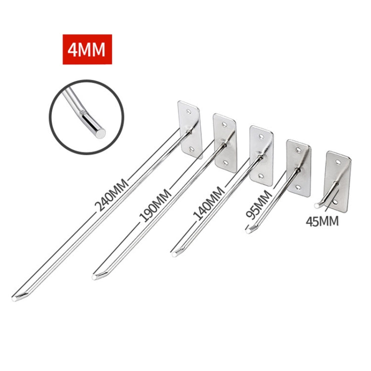 10pcs 4mm Thick Nail Wall Display Hooks ตะขอลวดเดี่ยว, 5cm, 10cm, 15cm, 20cm, 25cm