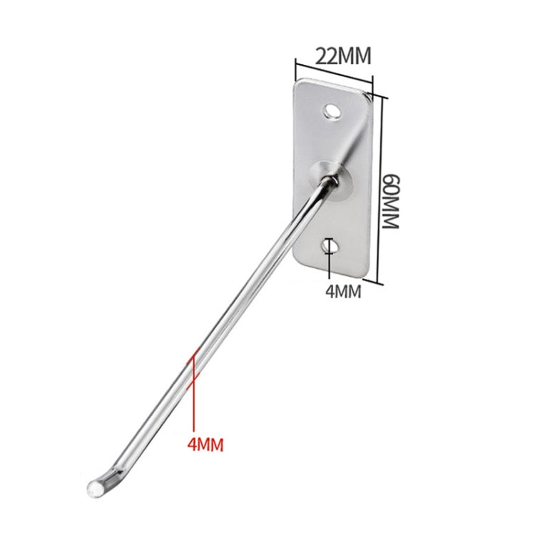 10pcs 4mm Thick Nail Wall Display Hooks ตะขอลวดเดี่ยว, 5cm, 10cm, 15cm, 20cm, 25cm