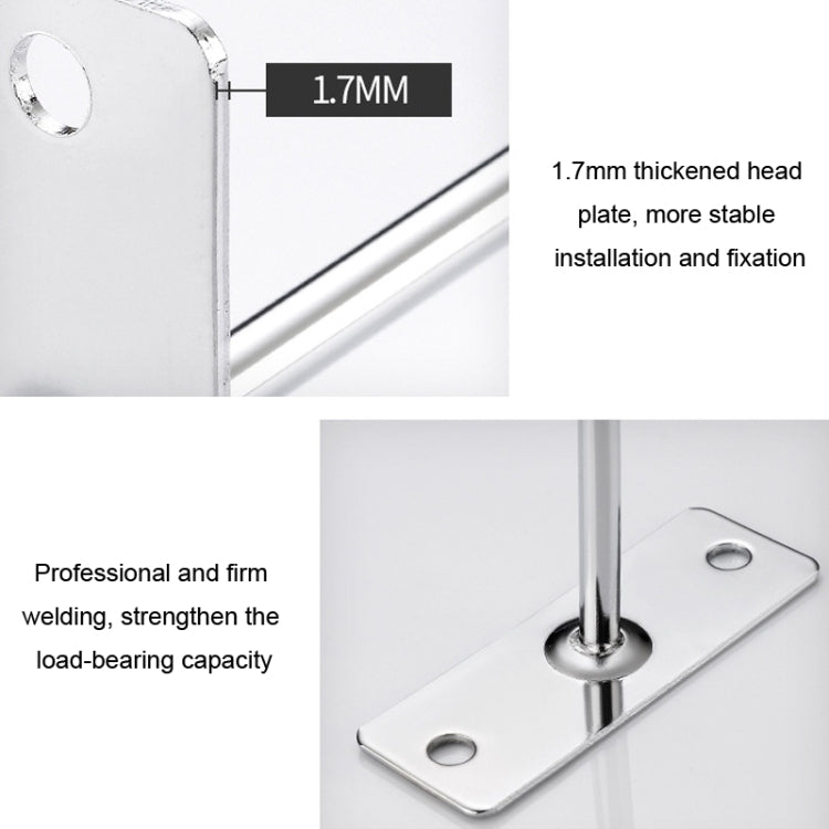 10pcs 4mm Thick Nail Wall Display Hooks ตะขอลวดเดี่ยว, 5cm, 10cm, 15cm, 20cm, 25cm
