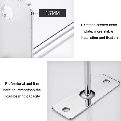 10pcs 4mm Thick Nail Wall Display Hooks ตะขอลวดเดี่ยว, 5cm, 10cm, 15cm, 20cm, 25cm