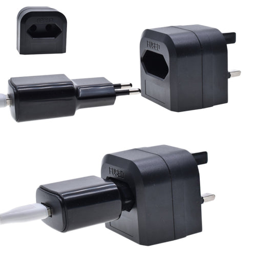 ปลั๊ก EU 250V เป็นปลั๊ก UK พร้อมปลั๊กแปลงฟิวส์, EU Plug To UK Plug
