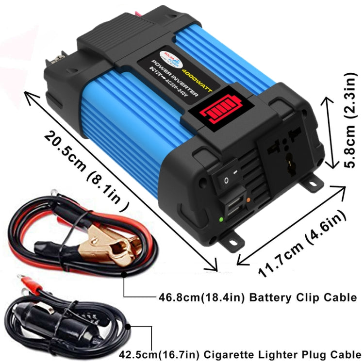 SOLIKE TECH เครื่องแปลงกระแสไฟฟ้ารถยนต์ Sine Wave Convertor อินเวอร์เตอร์อัตโนมัติ, 12V-220V 300W, 12V-110V 300W, 12V-220V 500W, 12V-110V 500W