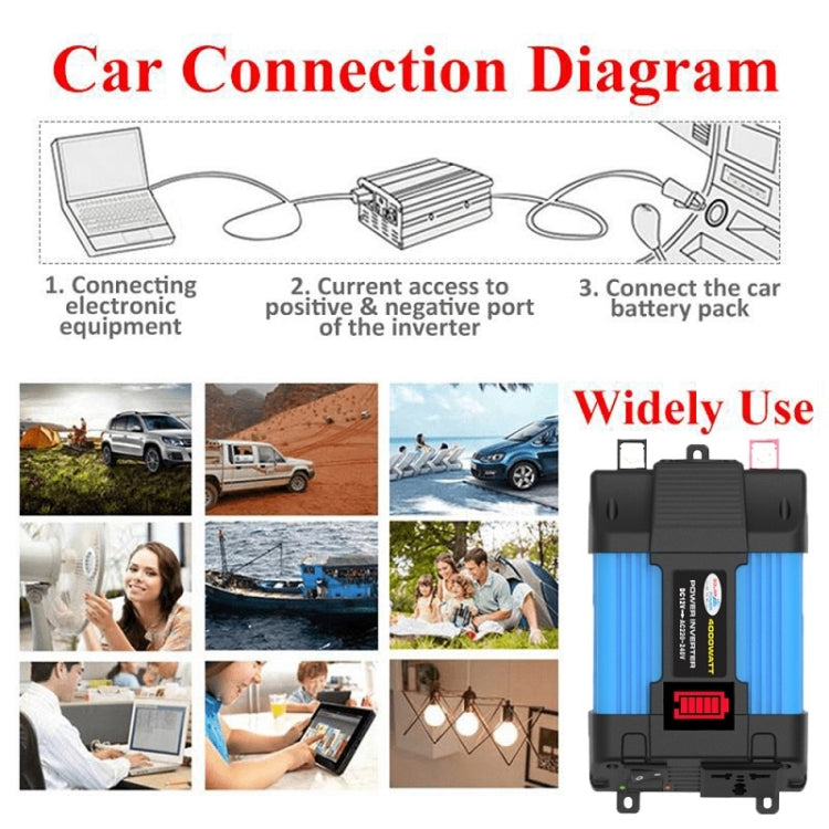 SOLIKE TECH เครื่องแปลงกระแสไฟฟ้ารถยนต์ Sine Wave Convertor อินเวอร์เตอร์อัตโนมัติ, 12V-220V 300W, 12V-110V 300W, 12V-220V 500W, 12V-110V 500W