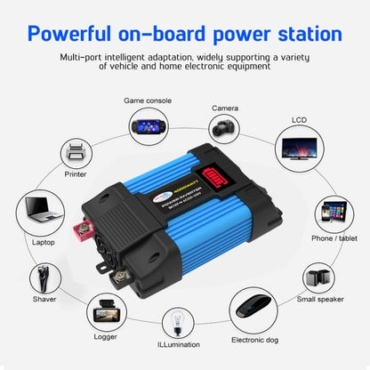 SOLIKE TECH เครื่องแปลงกระแสไฟฟ้ารถยนต์ Sine Wave Convertor อินเวอร์เตอร์อัตโนมัติ, 12V-220V 300W, 12V-110V 300W, 12V-220V 500W, 12V-110V 500W
