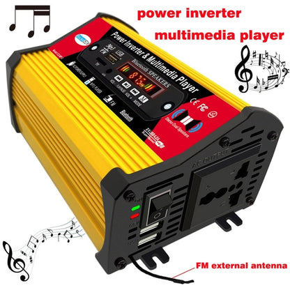 อินเวอร์เตอร์ SOLIKE TECH 300W พร้อมเครื่องเล่นมัลติมีเดีย Bluetooth MP3/FM, 12V to 110V, 12V to 220V