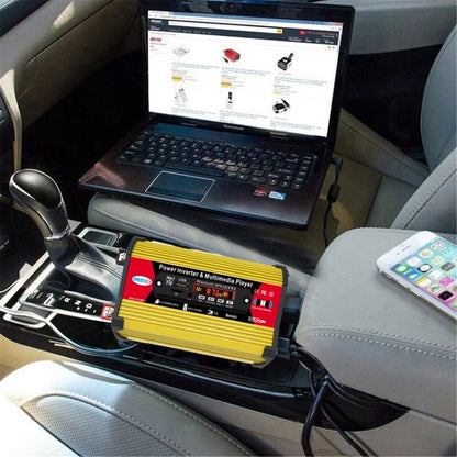 อินเวอร์เตอร์ SOLIKE TECH 300W พร้อมเครื่องเล่นมัลติมีเดีย Bluetooth MP3/FM, 12V to 110V, 12V to 220V