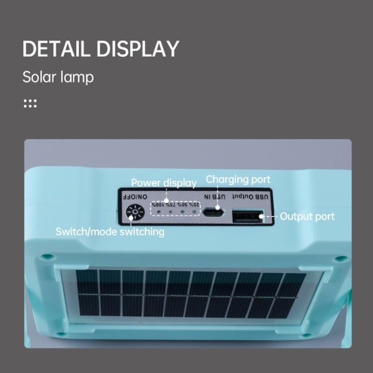 Solar Flood Light ไฟฉายแบบพกพา ไฟฉุกเฉินสำหรับทำงาน, 144 LEDs