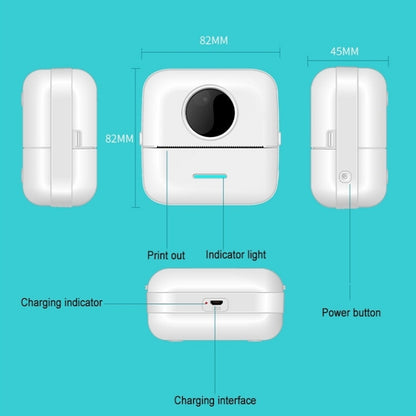 Mini Student คำถามที่ผิด Bluetooth เครื่องพิมพ์ความร้อน, With 5 Rolls White Paper, With 3 Rolls Color Paper