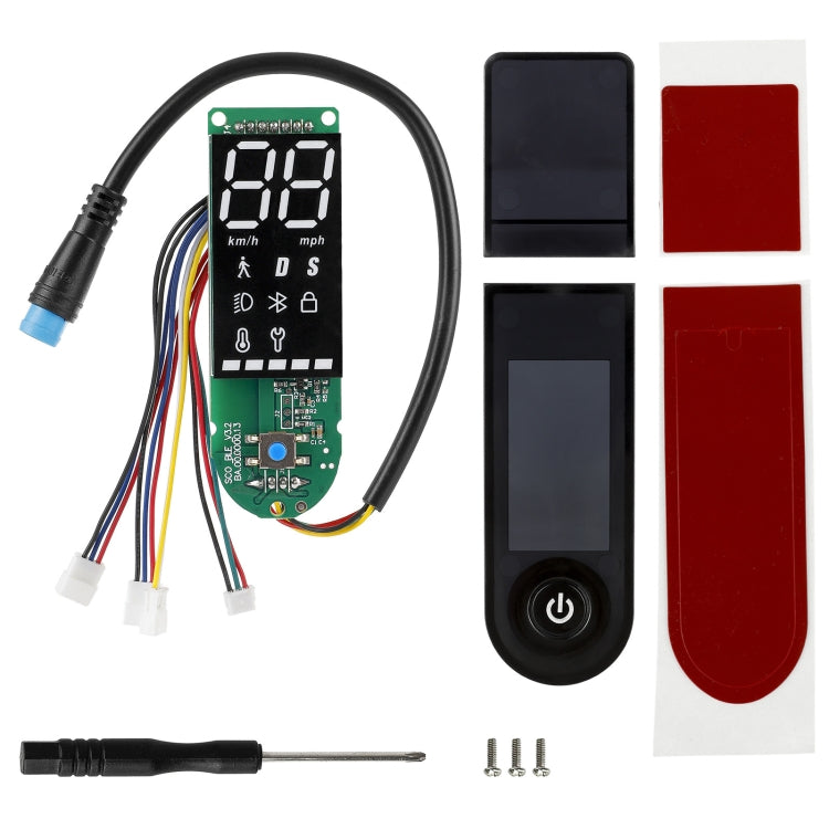 สำหรับ Xiaomi Electric Scooter Pro/Pro 2/1S ชุดบอร์ด Bluetooth เบรกคู่สี่สาย, Only Board, With Switch Panel