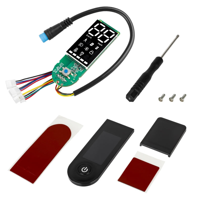 สำหรับ Xiaomi Electric Scooter Pro/Pro 2/1S ชุดบอร์ด Bluetooth เบรกคู่สี่สาย, Only Board, With Switch Panel