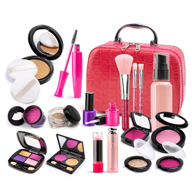 Girls Simulation Dressing Makeup Box Play House ชุดเครื่องสำอางปลอดสารพิษ, 21 In 1 Rose Leather Bag, 21 In 1 Orange Leather Bag, 20 In 1 OPP Bag