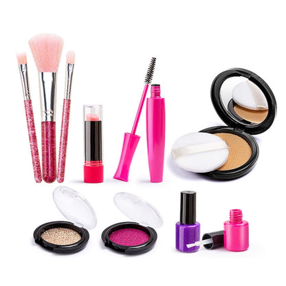 11ชิ้น/เซ็ตสาวจำลองการตกแต่งแต่งหน้ากล่องเล่นบ้านเครื่องสำอางปลอดสารพิษชุด, Beautiful Makeup Bag 1164, Wave Dot Bag 1162, Shell Bag 1165, Graffiti Bag 1163, OPP Bag 1162A, OPP Bag 1163A, OPP Bag 1164A, OPP Bag 1165A