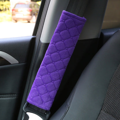 แผ่นรองไหล่ขยายนุ่มป้องกันเข็มขัดนิรภัยรถยนต์, Black Ice Silk, Black Plush, Black Square, Purple Square, Rose Red Square, Beige Square, Milky White Plush, Grey