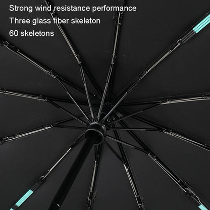 60 Bone Sunny Rain ร่มอัตโนมัติแบบใช้คู่ ร่มบังแดด UV เสริมแรงกันลม, 60 Bones