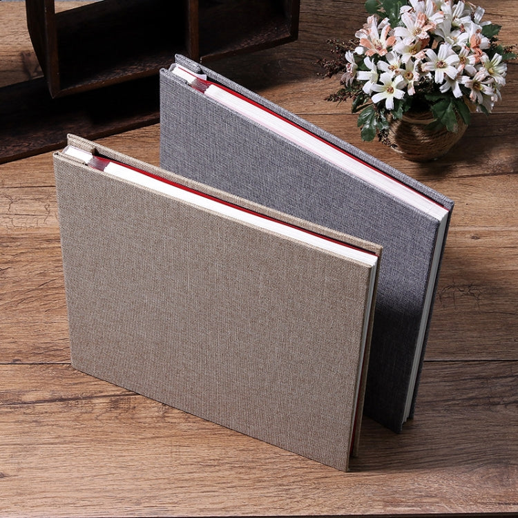 Simple Linen Self-กาวฟิล์มอัลบั้มRetroครอบครัวความจุขนาดใหญ่Handmadeของขวัญสร้างสรรค์