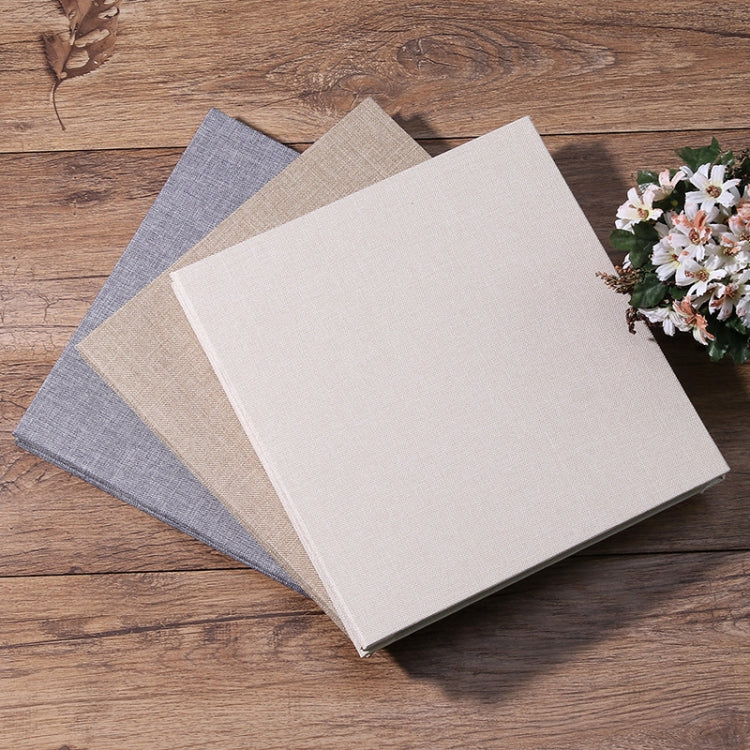 Simple Linen Self-กาวฟิล์มอัลบั้มRetroครอบครัวความจุขนาดใหญ่Handmadeของขวัญสร้างสรรค์