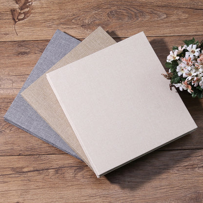 Simple Linen Self-กาวฟิล์มอัลบั้มRetroครอบครัวความจุขนาดใหญ่Handmadeของขวัญสร้างสรรค์