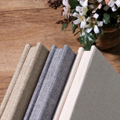 Simple Linen Self-กาวฟิล์มอัลบั้มRetroครอบครัวความจุขนาดใหญ่Handmadeของขวัญสร้างสรรค์
