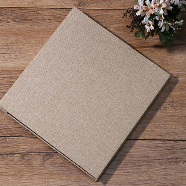 Simple Linen Self-กาวฟิล์มอัลบั้มRetroครอบครัวความจุขนาดใหญ่Handmadeของขวัญสร้างสรรค์
