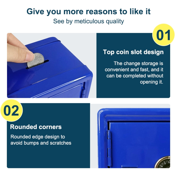 2 ชิ้น Creative Piggy Bank รหัสผ่านกล่องเงินเหรียญเงินสดกล่องประหยัด, Coins Saving Box