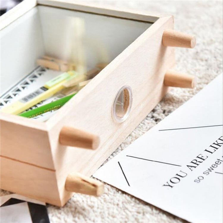 สร้างสรรค์ไม้ศิลปะสด Piggy Bank ห้องนอนเดสก์ท็อปตกแต่งเครื่องประดับ Sundries กล่อง, Handle Wooden Storage Box - A, Handle Wooden Storage Box - B, Wooden Storage Box - A, Wooden Storage Box -B