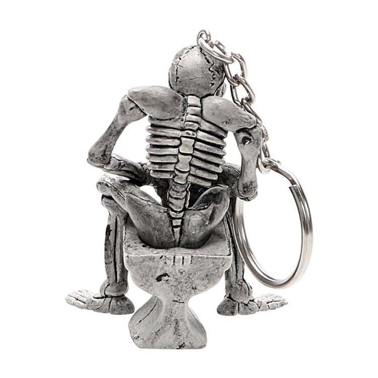 พวงกุญแจรถ สุขากะโหลก พวงกุญแจ Cool Purse Bag Decor Key Chain Rubber Mini Auto Keyfob Car Styling Interior Accessories, Skull Shape