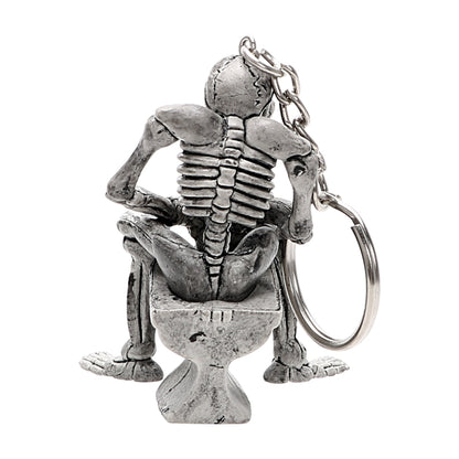พวงกุญแจรถ สุขากะโหลก พวงกุญแจ Cool Purse Bag Decor Key Chain Rubber Mini Auto Keyfob Car Styling Interior Accessories, Skull Shape